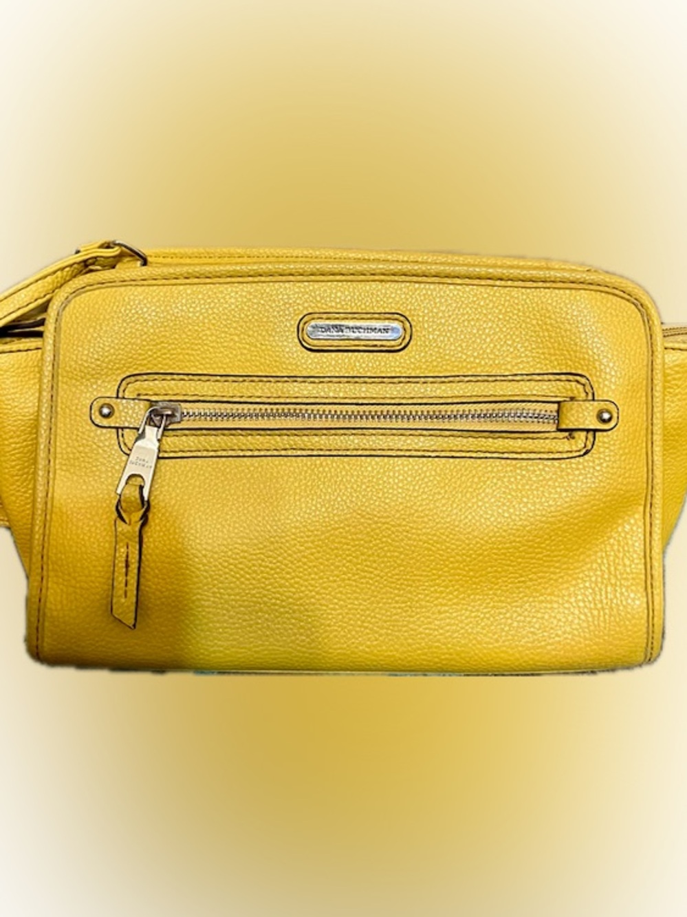 Dana Buchman Yellow Pebbled Leather Crossbody